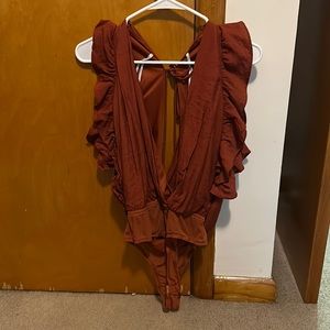 lulus low v front and back bodysuit